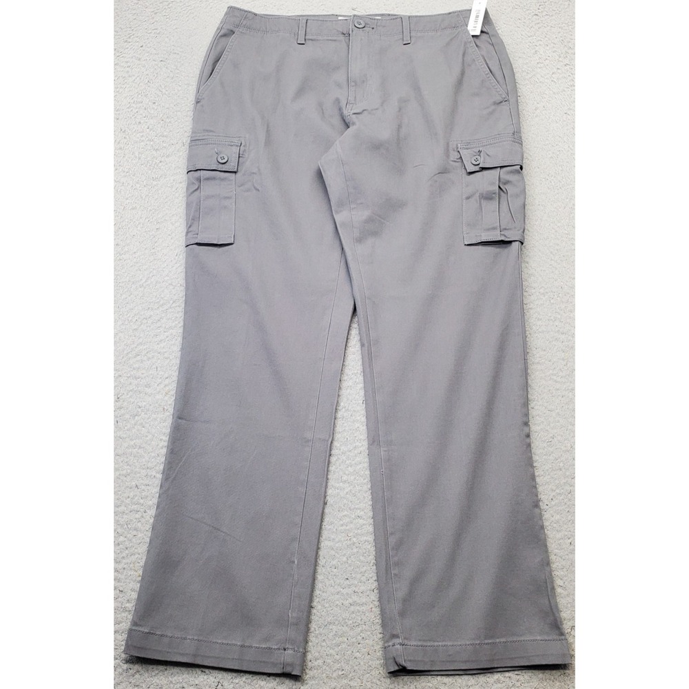 Amazon Essentials Cargo Pants Men 33x30 Gray Straight Fit Utility Pocket Outdoor